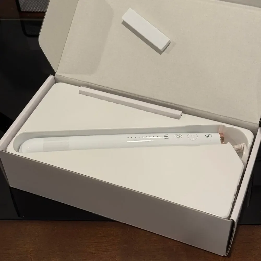 T3 SinglePass StylePlus Professional Flat Iron Hair Straightener White Rose Gold